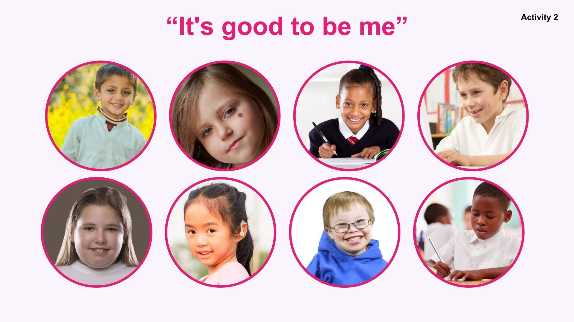 Year 1 It's good to be me! 