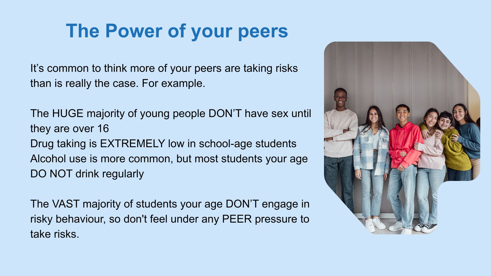 Ages 13-14 : Managing peer pressure