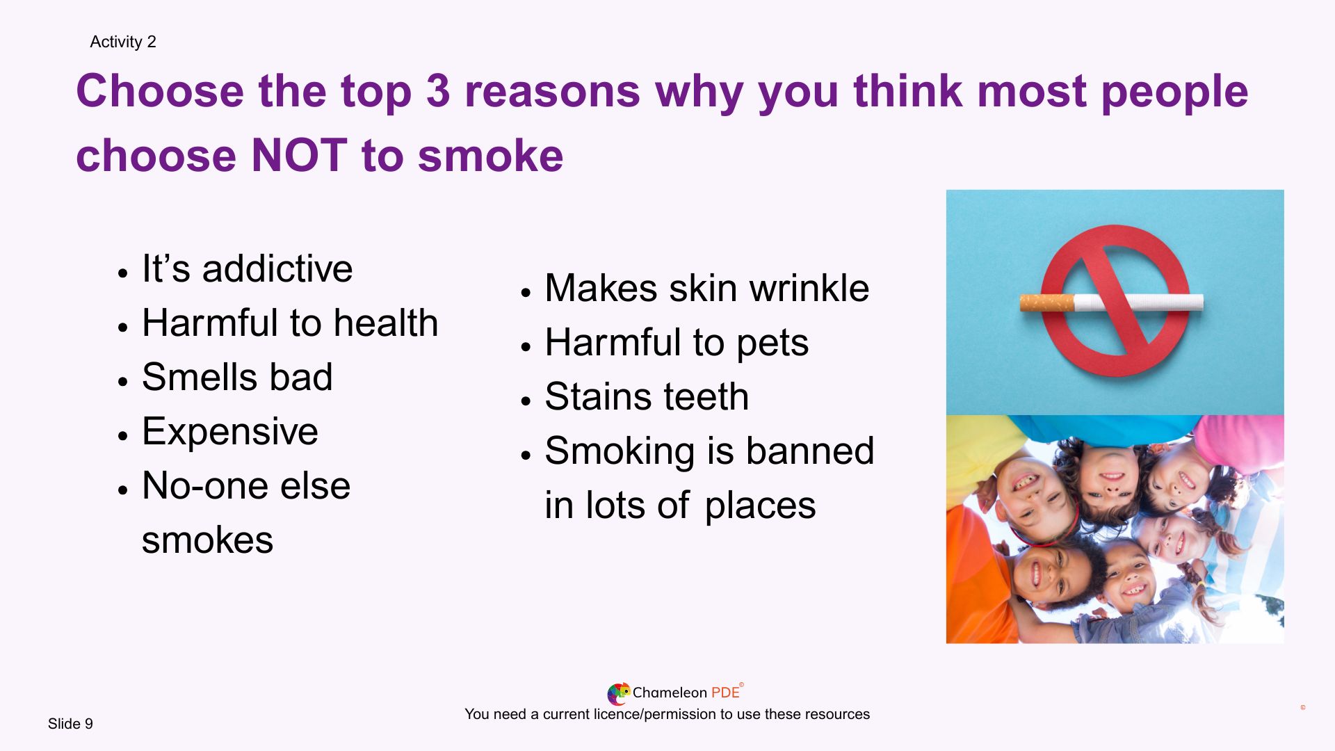 Year 4 (Ages 8-9) : Tobacco and smoking