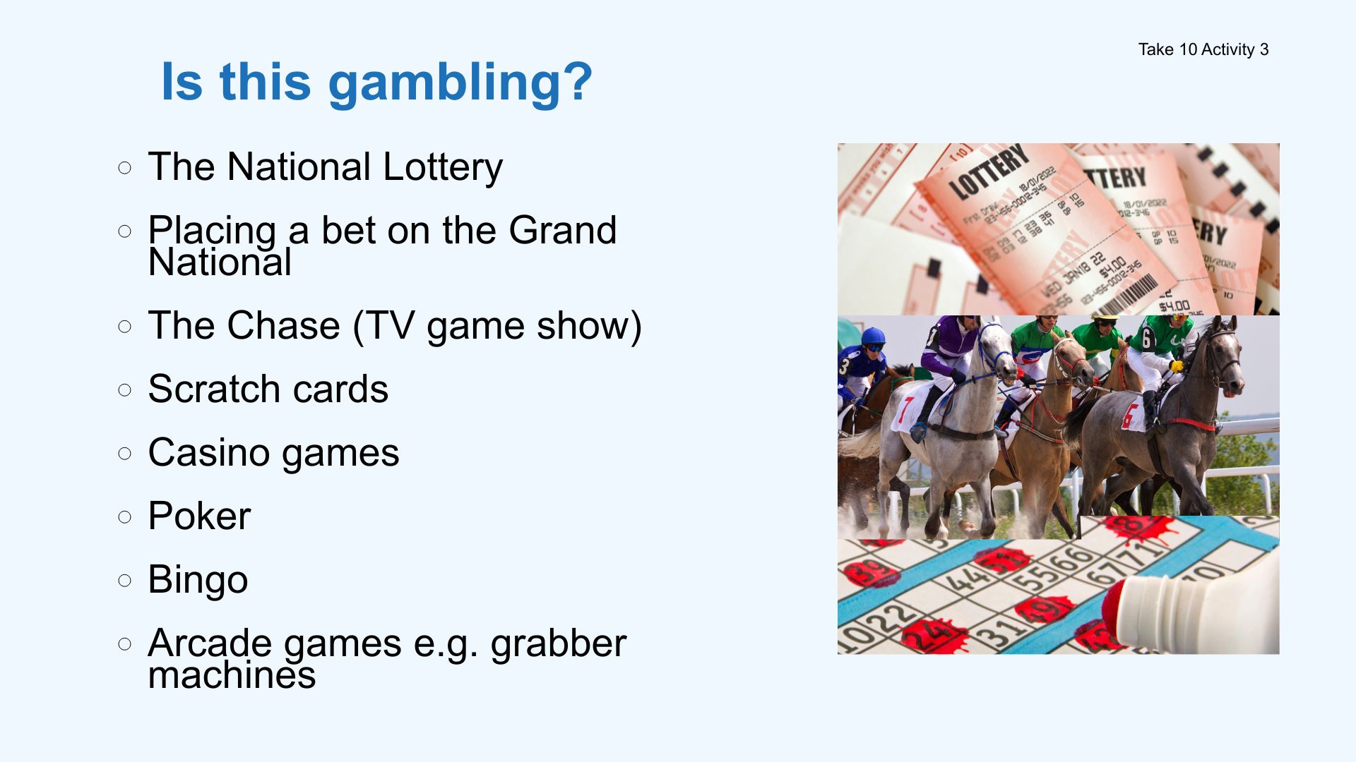 Ages 12-13 : Gambling