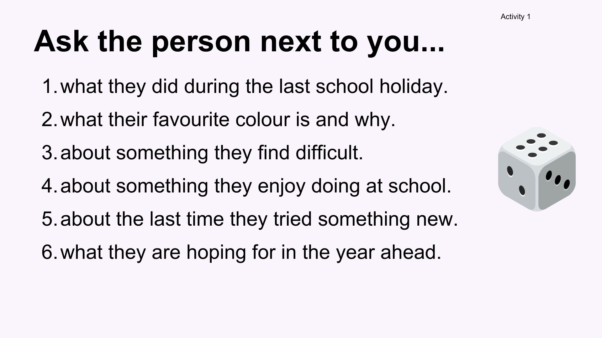Year 4 (age 8-9) A new class