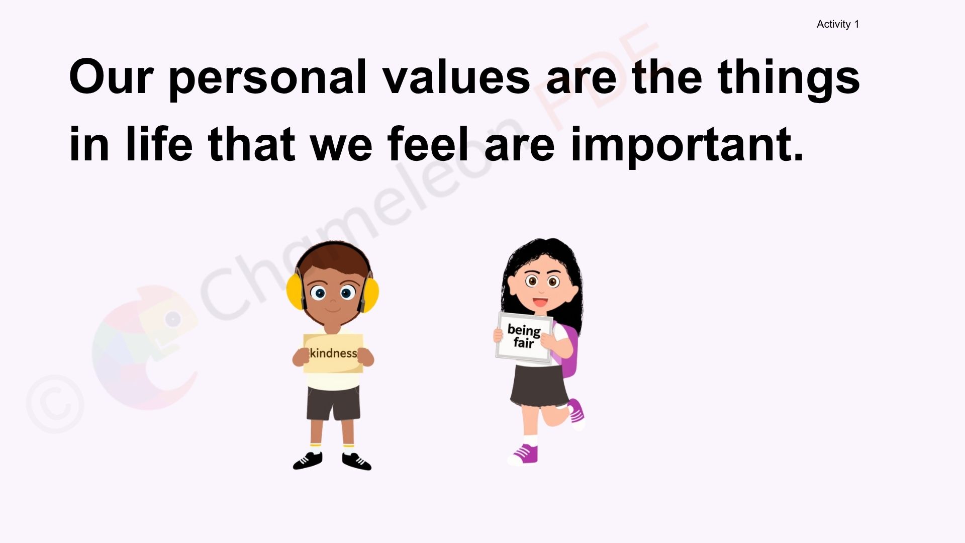 Year 3 (age 7-8) Our class values 