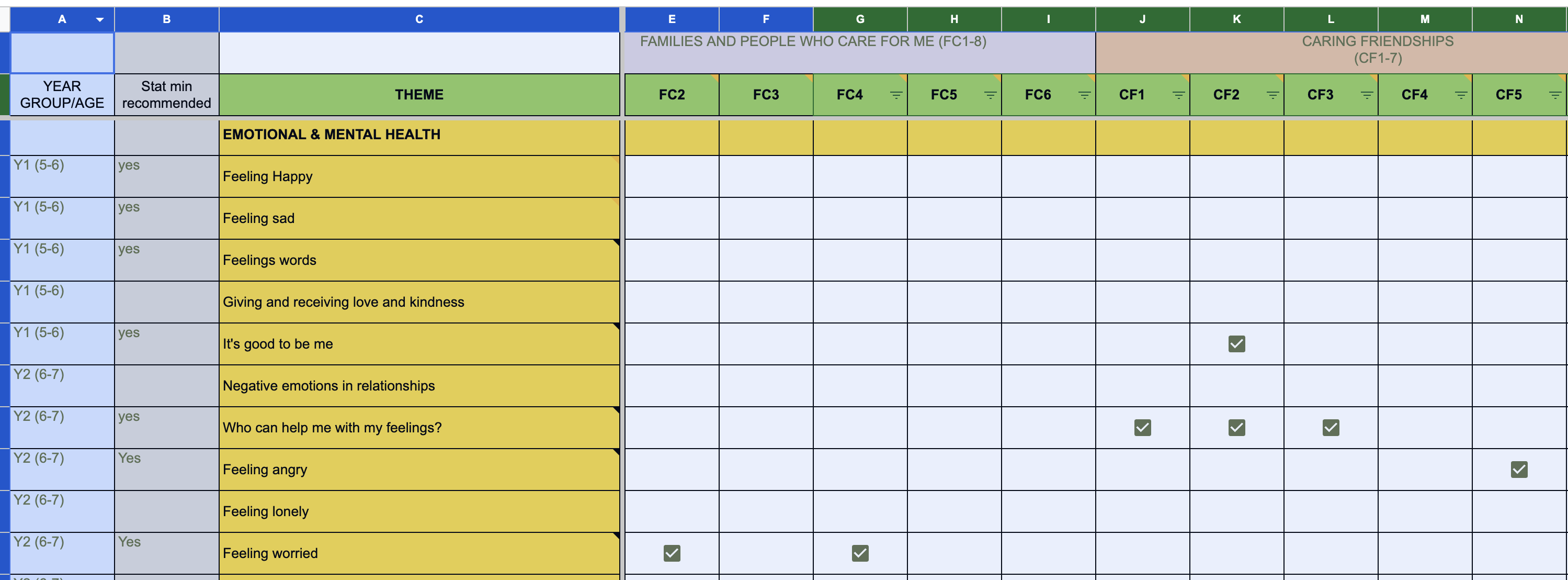 Live RHE mapping document - Key Stage 1 & 2