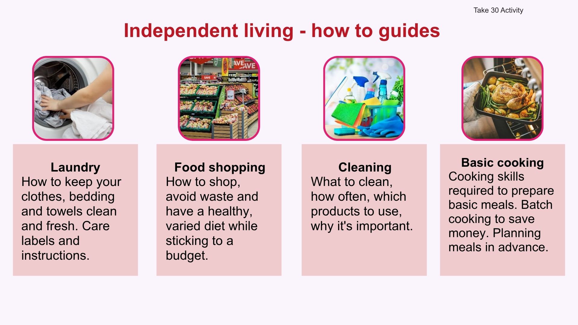 Ages 16+: Preparing to live independently