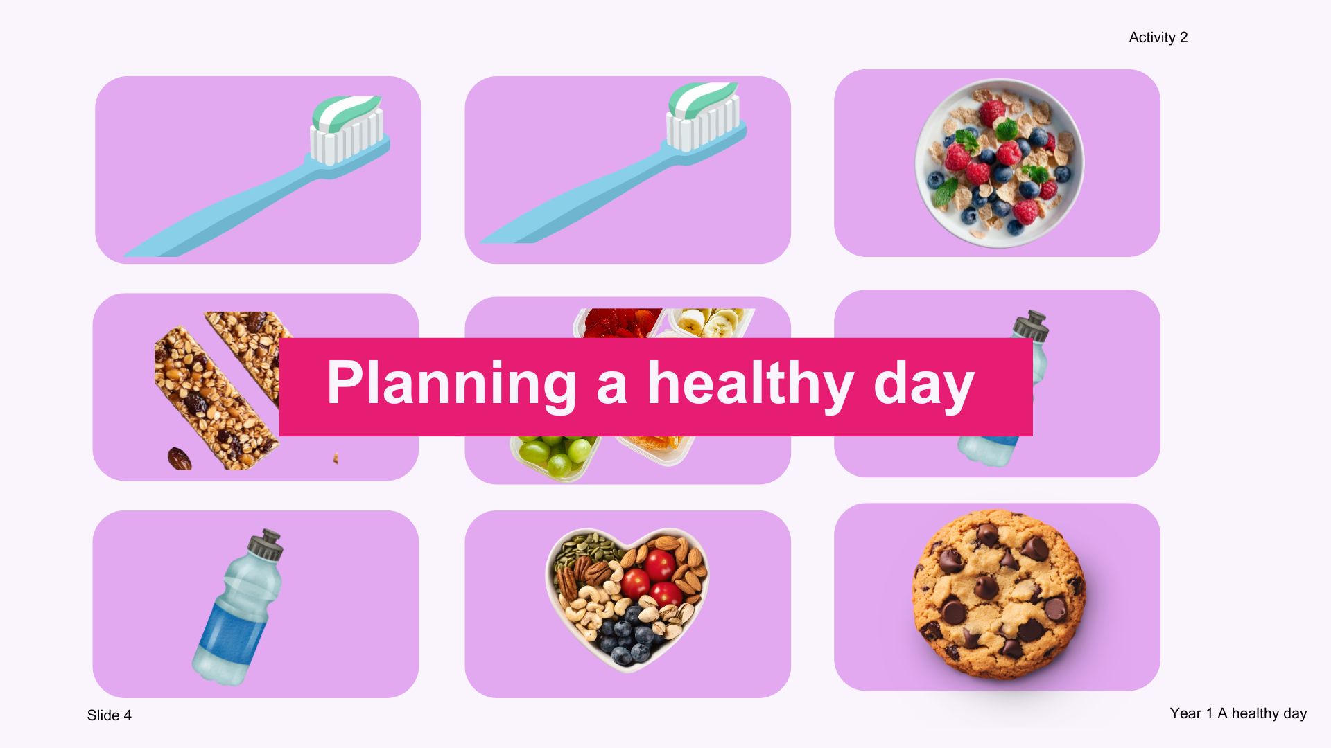 Year 1 (age 5-6) A healthy day 