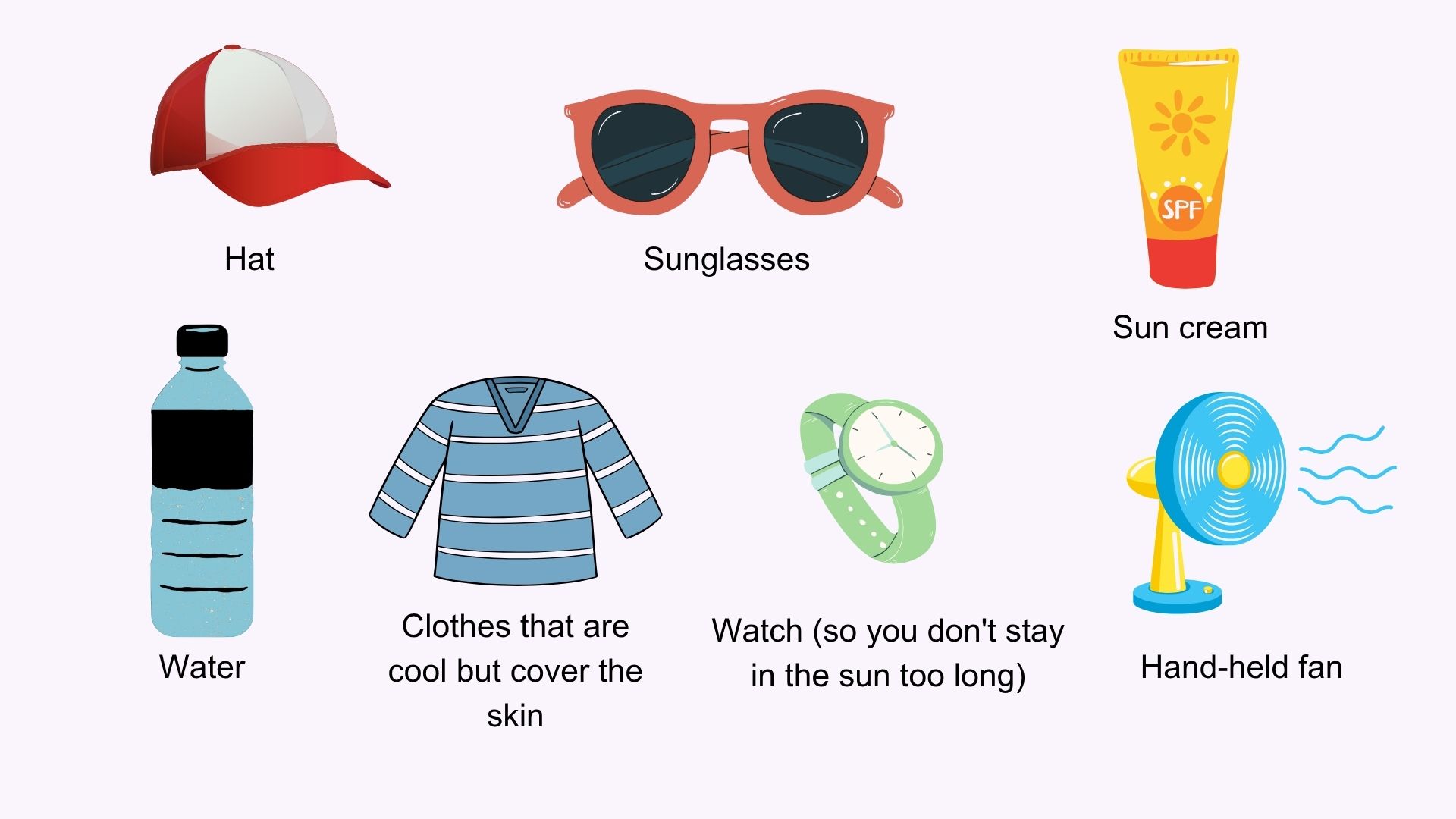 Year 1 (age 5-6) Safety in the sun