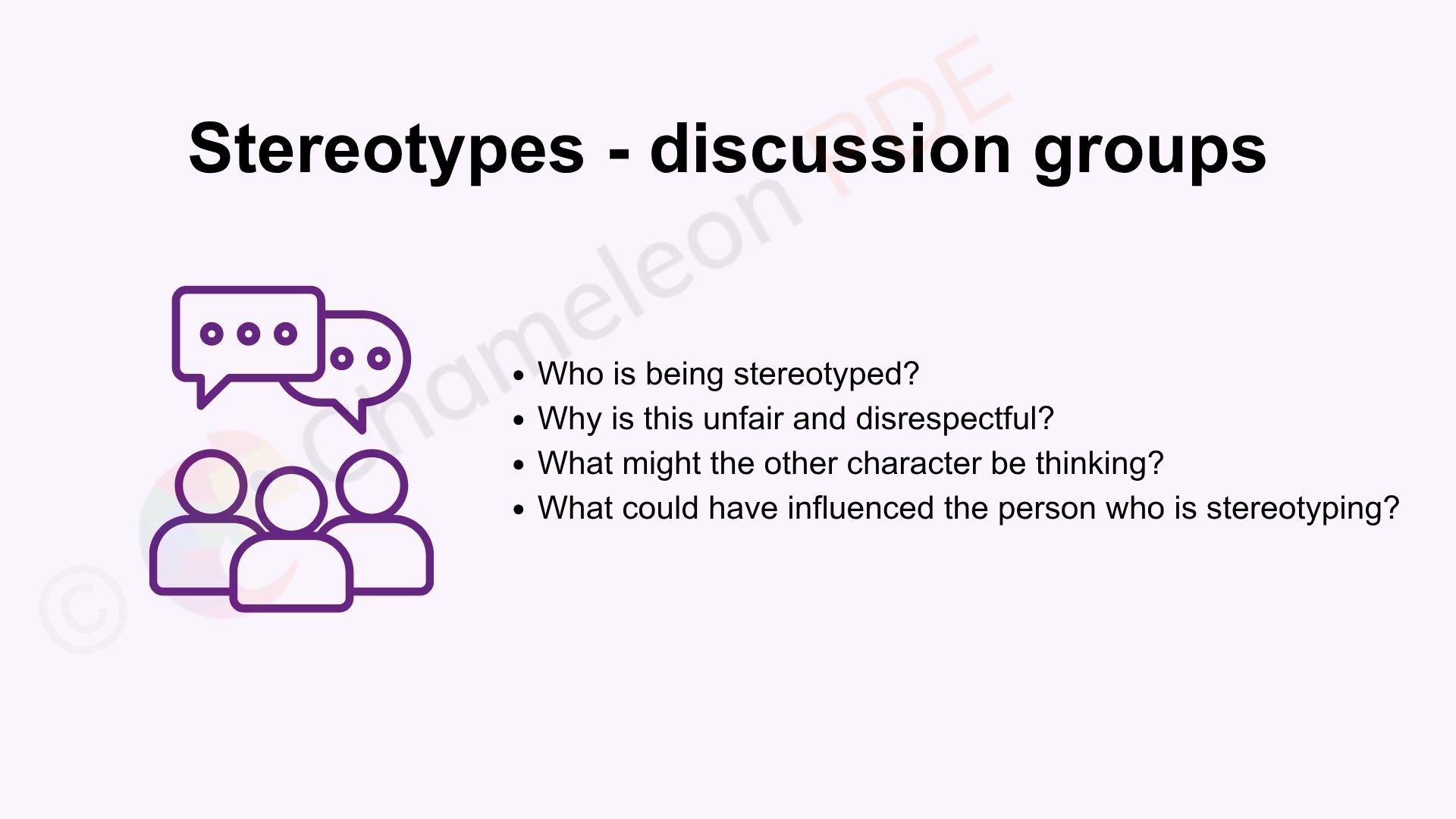 Year 5 (ages 9-10) Why stereotyping is unfair