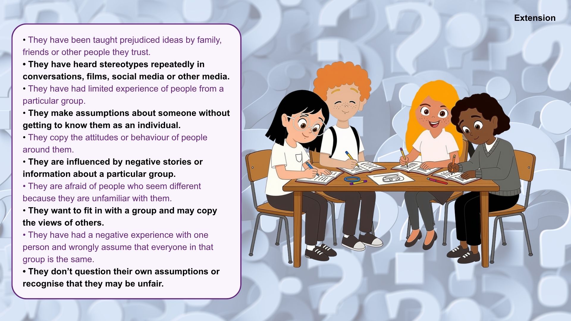 Year 6/P7 Ages 10-12 Challenging prejudice 