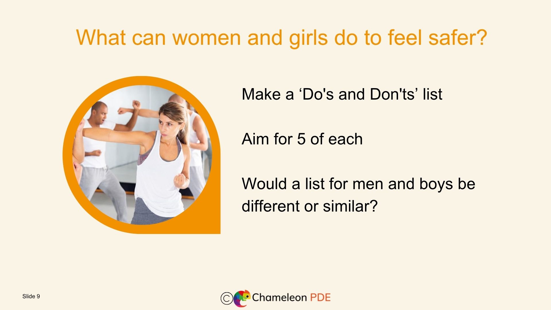 Ages 14-16 : Women's safety